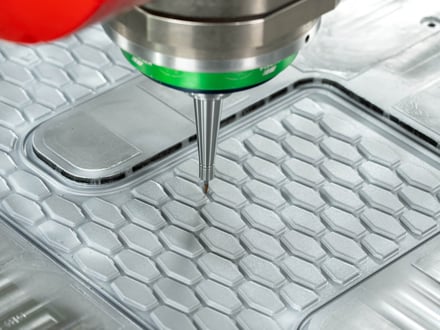 AMP CNC machining detailed cavity geometry and surface texture into your export mold steel, with all cutting done in-house at our Taiwan facility