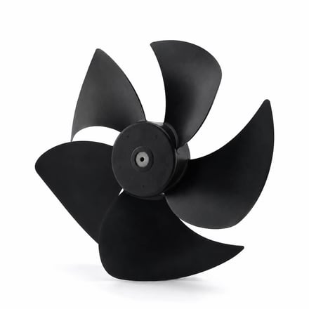 AMP injection-molded axial fan blade with aerodynamic profile for HVAC and home appliance cooling applications