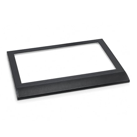 AMP injection-molded display panel frame with clean border finish for home appliance interface integration