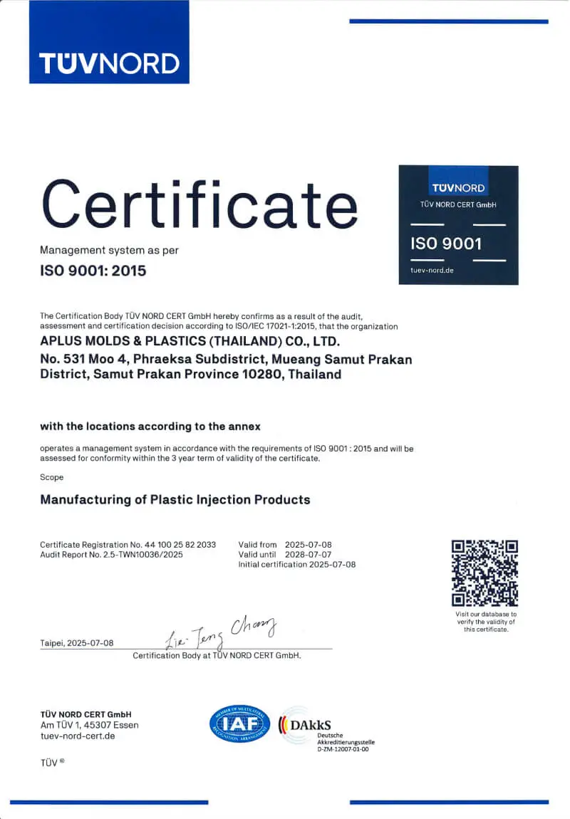 ISO 9001:2015, Quality management, Thailand