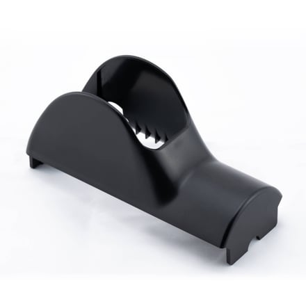 AMP injection-molded sports equipment component with ventilation openings and ergonomic profile
